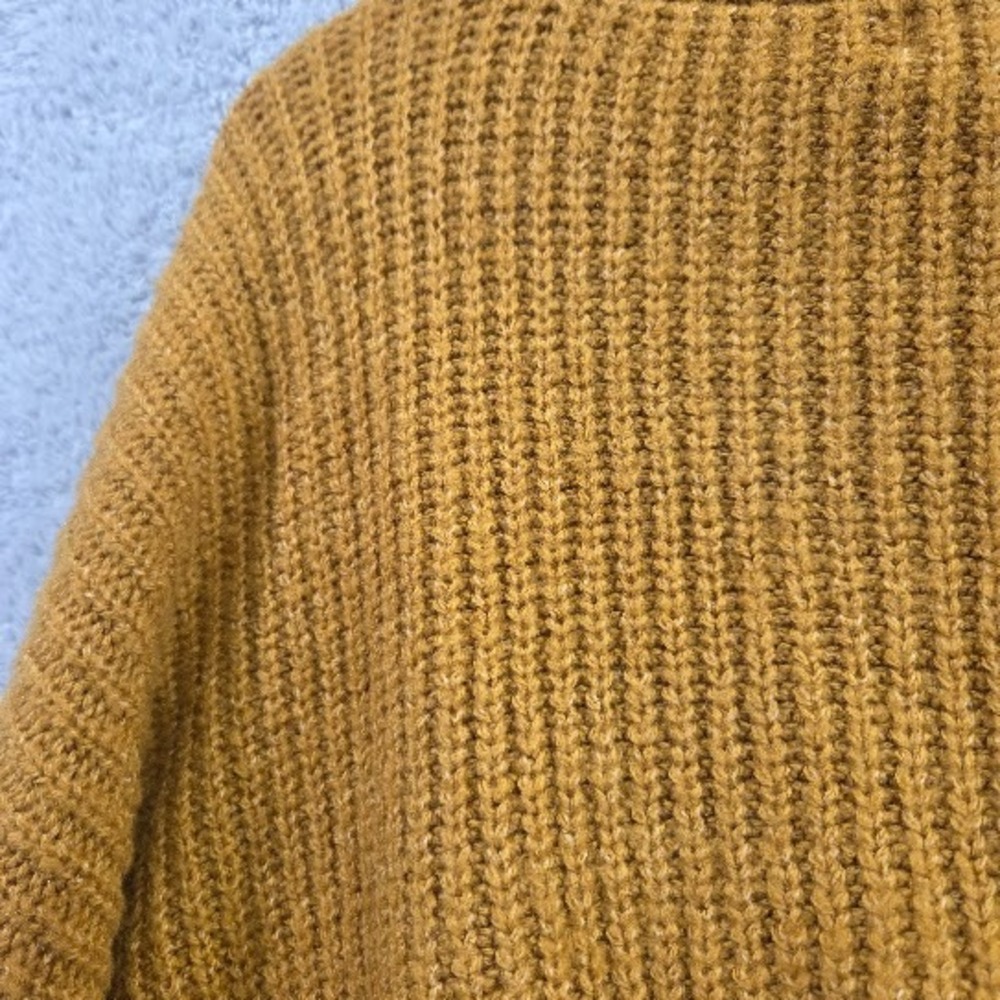 Double Zero Cardigan Cropped Lovely Large Mustard Yellow‎ Knit Boho Cozy Slouchy - Picture 8 of 8